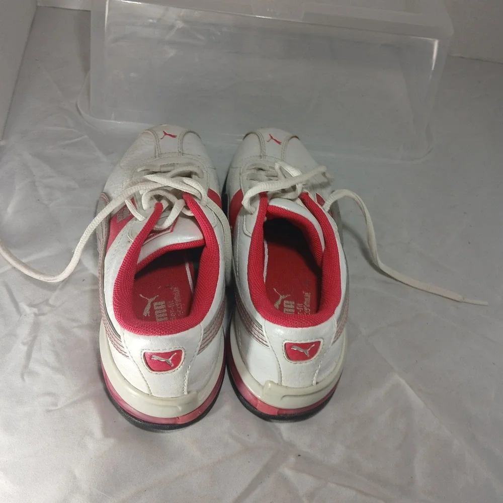 Puma Turin‎ Sport Lifestyle Shoes Sneakers White Pink Silver Girls US 2.5